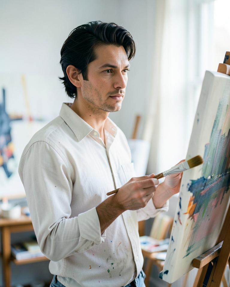 Fine arts Master, illustrative profile image